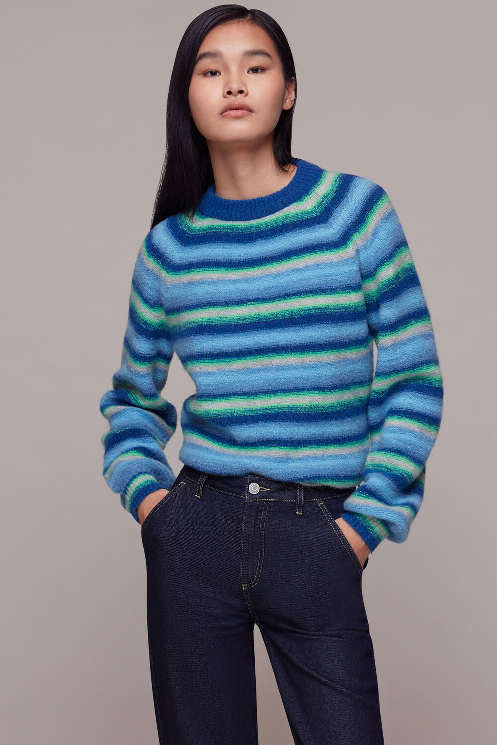 Blue Variated Stripe Sweater